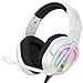 Produktbild Fachixy FC200 Gaming Headset für PS5, PS4, PC, Xbox One, Nintendo Switch, Gaming-Kopfhörer, Headset mit Stereo-Mikrofon-Sound mit 3,5-mm-Klinkenstecker mit RGB-Licht - Elfenbein-Weiß
