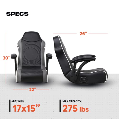 X Rocker Emerald Rgb Led Floor Gaming Chair, Headrest Mounted Speakers, 2.0 Wired Audio System, 5110701, 30.3" X 26.4" X 22.2", Black #TOP5