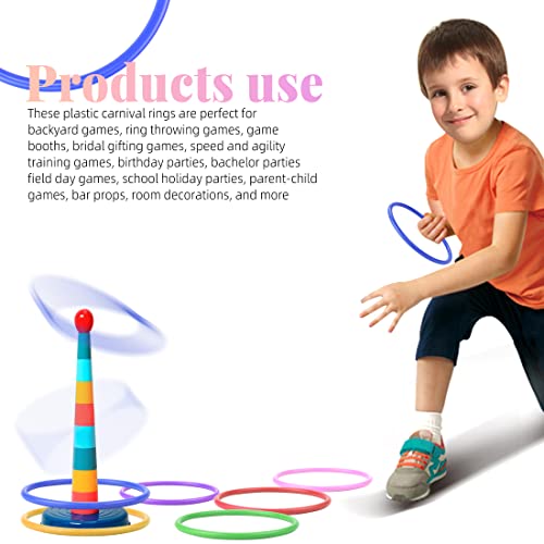 Heatoe 30 Pcs Colored Plastic Toss Rings, Plastic Rings For Home Backyard Speed Agility Training Game, Halloween Christmas Wedding Birthday Party Favors #TOP3