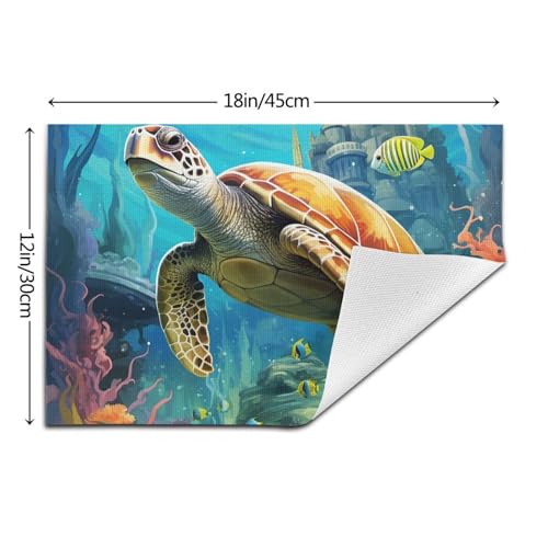 Sets de table faciles à nettoyer en PVC dauphins anti-taches pour intérieur - 3