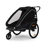 Hamax Traveller Double Kinderanhänger Fahrradanhänger 2-sitzer schwarz HAM400058