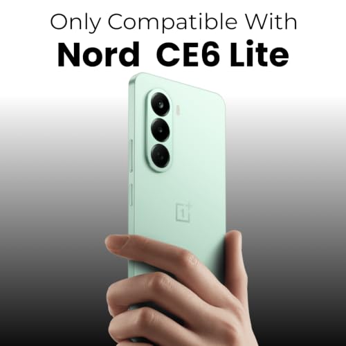 Image of RIGGEAR Shockproof Sleek Hybrid Armor Magnetic Back Cover Case Compatible with MagSafe Accessories for OnePlus Nord CE6 Lite 5G (Smoke Black Matte PC + Black TPU Bumper)