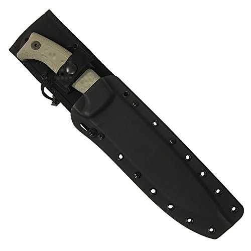 Esee Authentic Junglas Survival Knife, Kydex Sheath, Molle Backing (Black Blade, Junglas Ii) #TOP2