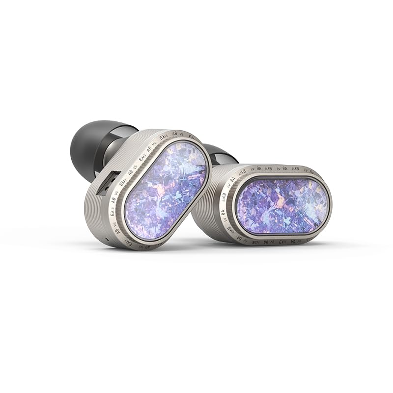 Shanling Moria Écouteurs intra-auriculaires Single-Dynamic avec membrane en titane 60 couches et entraînement magnétique triple cavité, boîtier en titane CNC, câble OFC plaqué argent 5N, 2 broches de