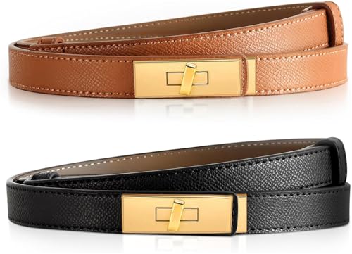 THALASIENE Dupes Damen Gürtel aus Hochwertigem Leder,Ledergürtel,Schmaler Gürtel Damen,Skinny Damengürtel,Damen-gürtel für Frauen Jeans Hosen Kleider