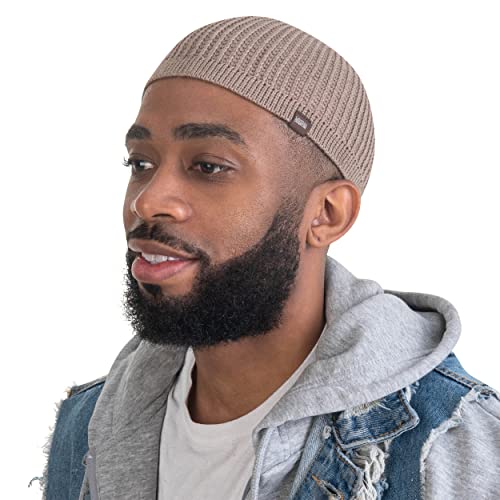 Image of Candid Signature Checkered Kufi Beanies for Men & Women Skull Cap - Cotton Skully, Running Cap & Helmet Liner