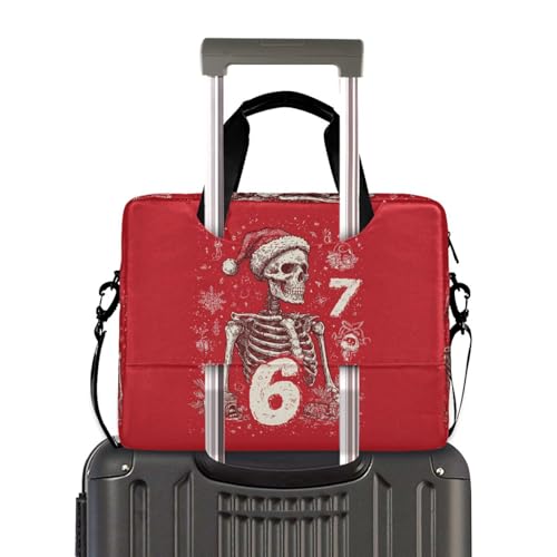 Maletín para laptop 15.6 in rojo con correa y manija miniatura 4