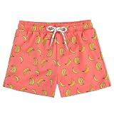 Century Star Toddler Boys Swim Trunks 3T-Quick Dry Baby Swim Shorts Kids Bathing Suit Pink Orange Banana