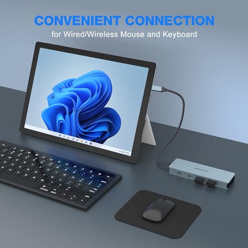 Station d'accueil USB C en aluminium compatible MacBook Pro et Surface Pro