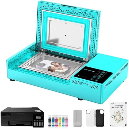 Kit de prensado en caliente 3D para fundas de teléfono con 2 moldes y 20 fundas,Calentamiento rápido a 180 °C,Impresora de sublimación,kit de prensado en caliente para fundas de teléfono WithPrinter