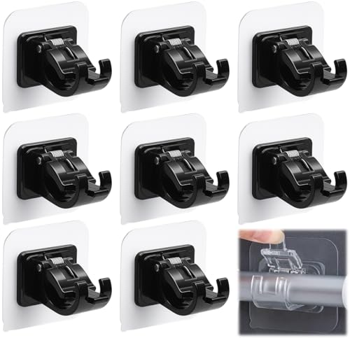 Curtain Rod Bracket No Drilling 8pcs, Self Adhesive Nail Free