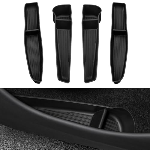 Image of Motrobe 2026 Tesla Model Y Juniper Door Side Storage Box Door Pocket Liner Side Organizer Tray Waterproof TPE Front & Rear Model Y Juniper (Standard /Premium /Performance 2025 /2026) Accessories