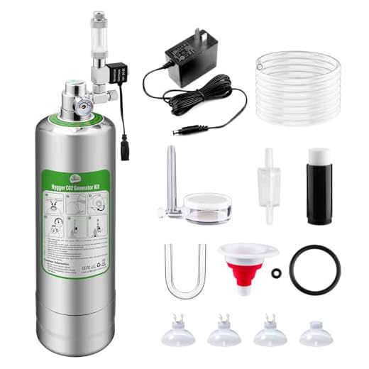 Pro 5L Aquarium CO2 Generator System, Complete Carbon Dioxide Reactor Kit with Regulator and Needle Valve for Aquarium Plants Tanks