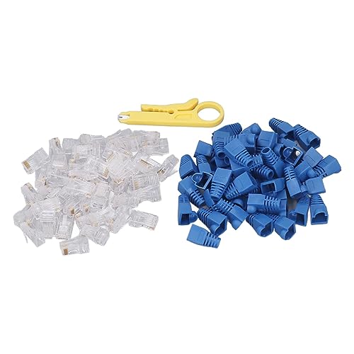 Kit terminal crimper RJ45 pour câble réseau Cat5e Cat6 avec wire stripper - 5