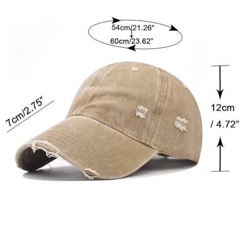 Image of 5 /6 Packs Vintage Washed Plain Baseball Cap Distressed Dad Golf Hat for Men Women