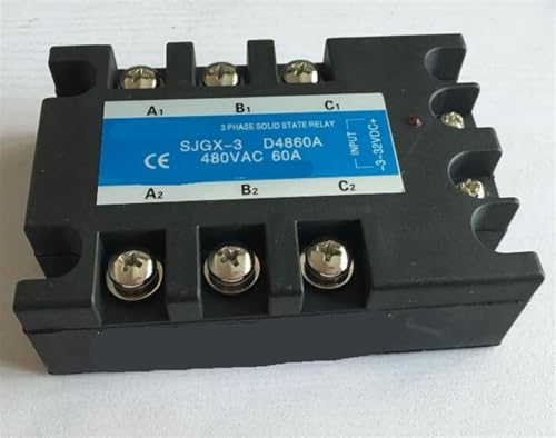 Relais à semi-conducteurs triphasé SJGX-3 D4860A 480VAC commutation sans arc