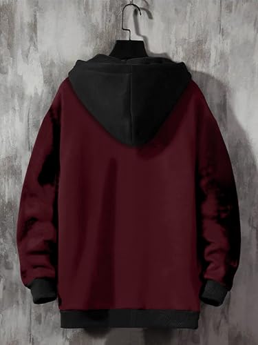 Image of Jump Cuts Mens Printed Justics Fullsleeve Hooded Neck White Cottonblend Slim Fit T-Shirt
