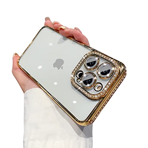 Coque iPhone 15 Pro jolie protection objectif appareil photo scintillante