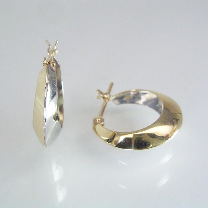 K18×Pt コンビ フープピアス 約2g クロスデザイン 18金 プラチナ K18