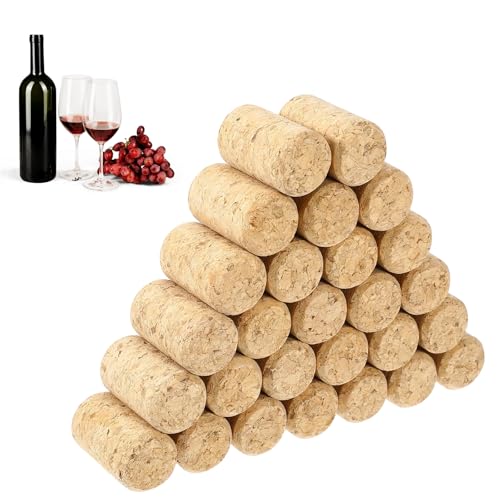 QfwdfcTrenz 30 Stück Weinkorken Korken zum Basteln Korken für Bierflaschen für DIY und Selber machen Erwachsene Hobby Bedarf Hell 21 mm x 40 mm