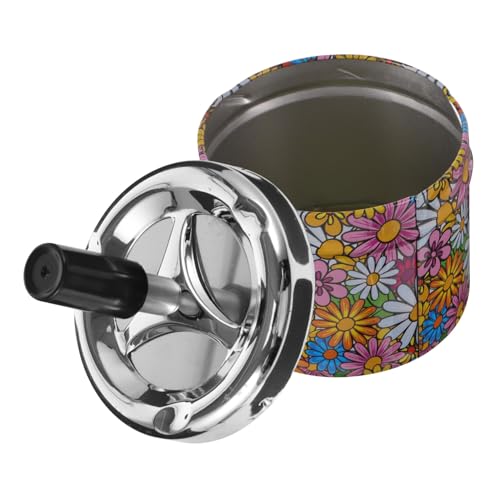 CIYODO Posacenere Automatico Antivento in Acciaio Inox 304 Piccolo Rotondo Spegnimento Automatico, Resistente e Portatile Per Casa, Auto e Uso Da Esterno