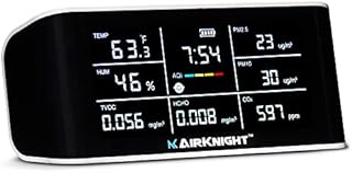 AirKnight 9-in-1 Indoor Air Quality Monitor Indoor Portable CO2 Monitor | VOC Sensor | Formaldehyde Detector AQI PM2.5 + 4 More Home Monitoring | Air Quality Tester - Confined Space Clean Air Monitor
