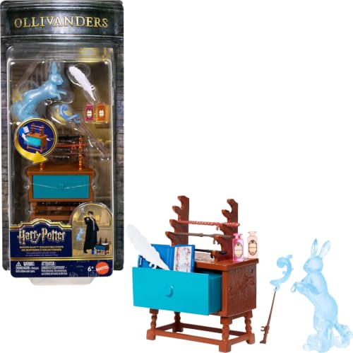 Mattel Harry Potter Toys Diagon Alley Collectible Shops Ollivanders Wand Shop 10 Movie-Inspired Accessories with Surprises