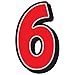 Flywheel Giant Magnetic Numbers (6, Red)