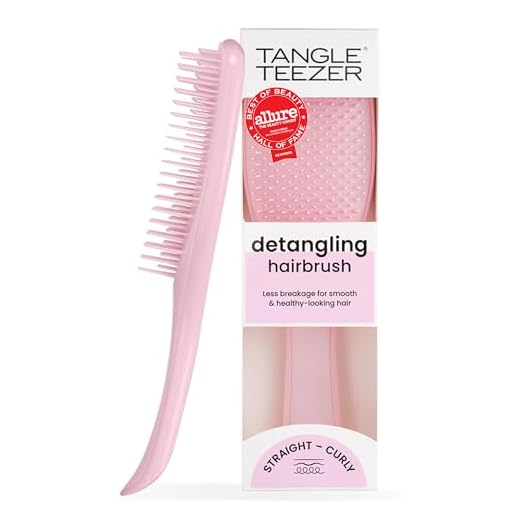 Tangle Teezer - Escova de cabelo desembaraçadora The Wet Detangler Millenial Pink para todos os tipos de cabelo, molhados. Cor: Rosa claro