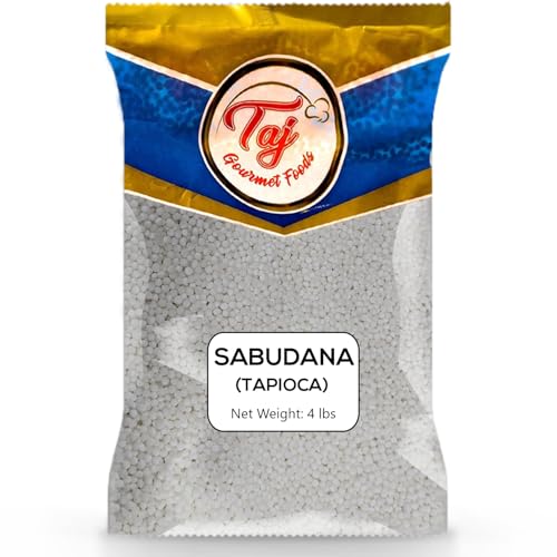 TAJ Tapioca Pearls Sabudana 4-Pounds (Sago) All Natural, Vegan, Indian Origin