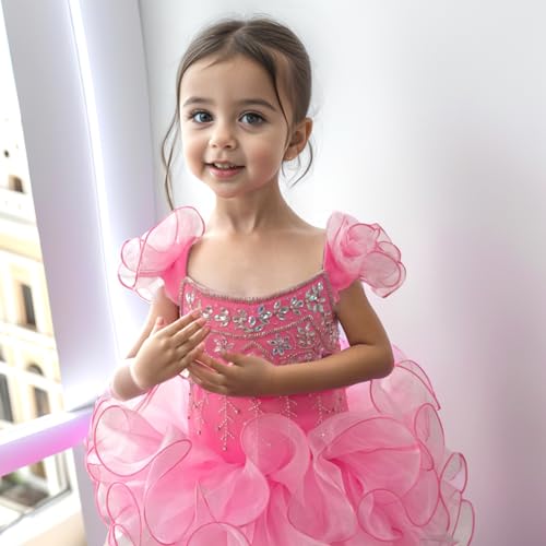 Handmade Toddler Pageant Dresses Newborn Pageant Tutu Cupcake Dress Princess Birthday Party Gowns4