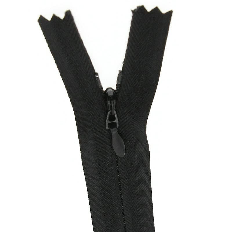 24 Inch Invisible Zipper, Close End Nylon Hidden Zipper for Handmade Garment, Bags, Home Textile, Tailor (20PCS, Black) YIGUANXIN