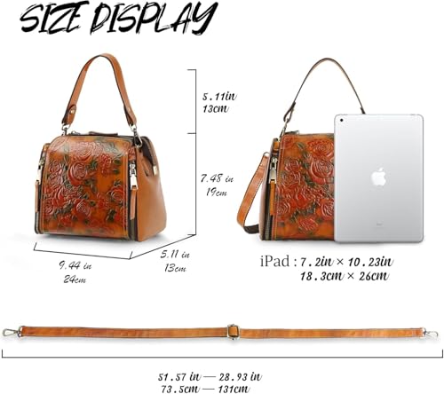Sac besace vintage marron pour femme active avec bandoulière et organiseur - 7