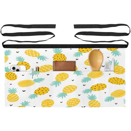 Tablier court de chef à poches pour éviter les taches en cuisine et pâtisserie créative