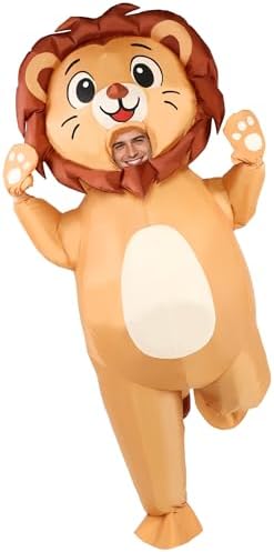 Inflatable Lion Costume Adult Funny Halloween Blow Up Cosplay Out...