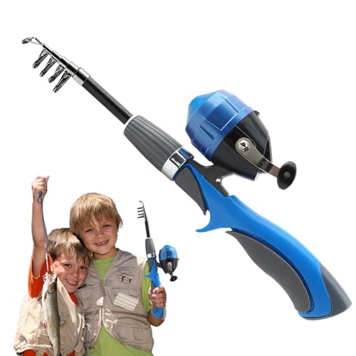 Juego de pesca para niños principiantes con caña de pescar extensible y plegable