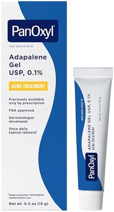 PanOxyl Adapalene 0.1% Leave-On Gel, 30 Day Supply, Retinoid Gel ...