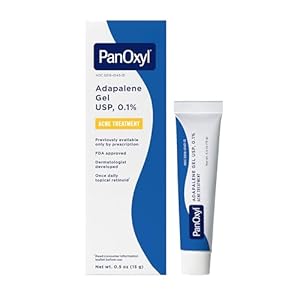 PanOxyl Adapalene 0.1% Leave-On Gel, Retinoid Gel Acne Treatment, 30-Day Supply, Acne Prone Skin, Oil Free, Fragrance Free, Paraben Free, 0.5 oz
