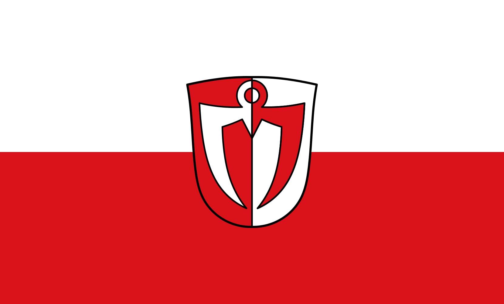 Drapeau Ebershausen anti-déchirure au format paysage de 1.35m² pour le vent