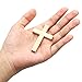 meekoo 24 Pieces Natural Wooden Cross Pendants Mini Cross Beads Bulk for DIY Crafts Jewelry Making(Wood Color,1.57 x 2.36 x 0.2 Inch)