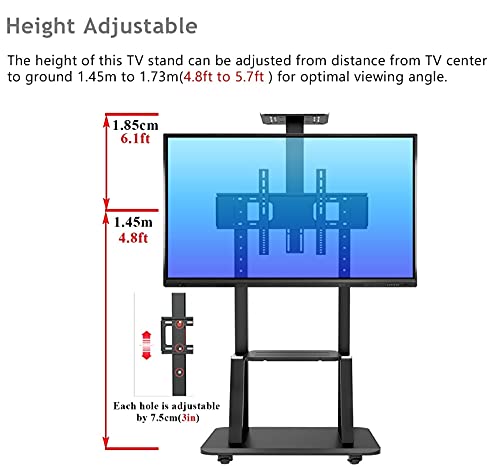 Soporte universal tv rodante y basculante para 32-75 pulgadas miniatura 2