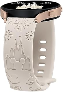 Girovo Cartoon Gravierte Armband Kompatibel mit Samsung Galaxy Watch 6 & 5 & 4 40mm 44mm Damen, 20mm Niedliches Anime Designer Weiches Silikonband für Watch 5 Pro 45mm/Active 2 40mm 44mm/Watch 3 41mm