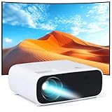 Proyector Wielio Full HD 1080P, compatible con 4K, Bluetooth 5.0 y Wi-Fi 6, 18000 lúmenes, tamaño de proyección de 30 a 200 pulgadas, compatible con iOS y Android, ordenadores portátiles y Xbox.