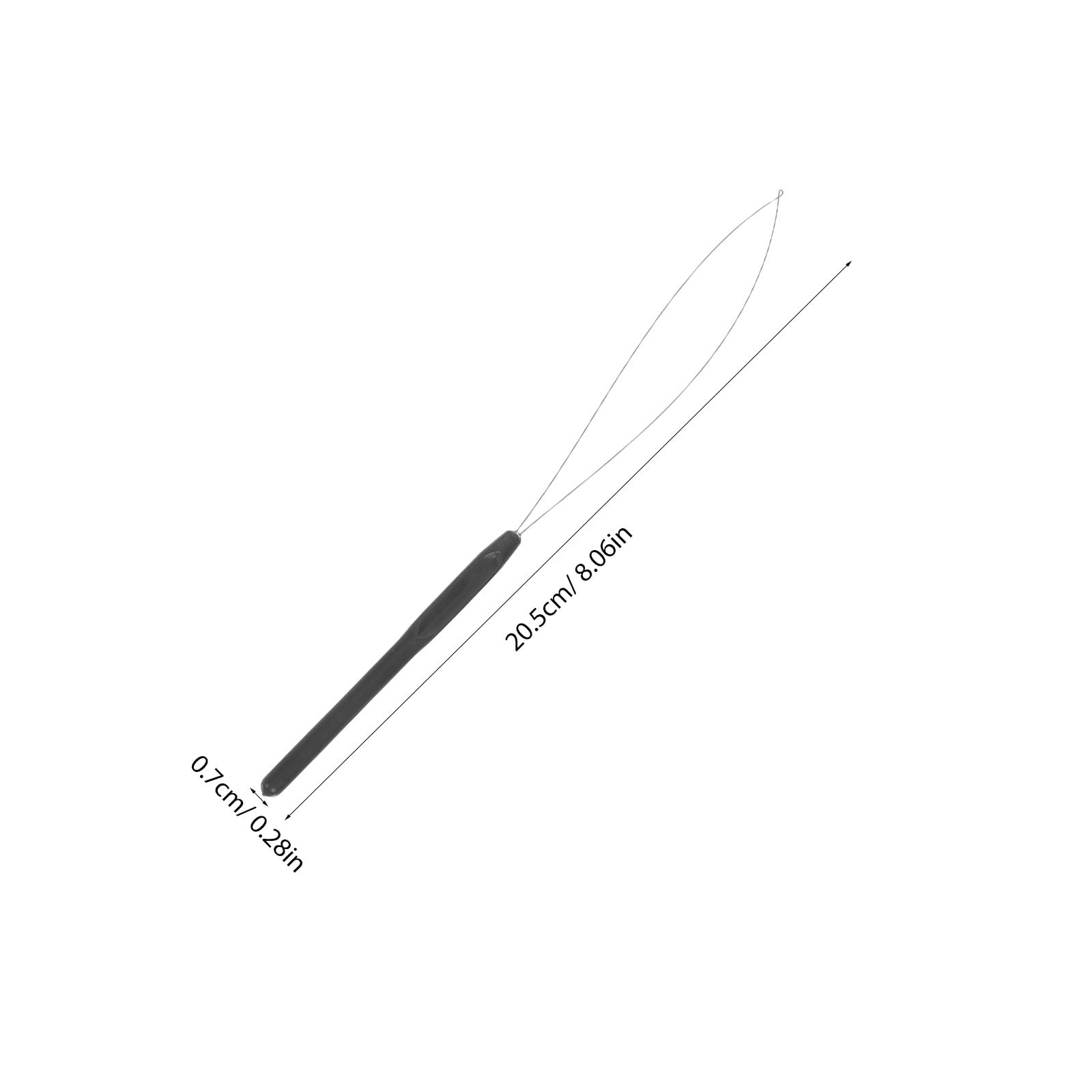 100pezzi Infila-aghi per Extension Capelli Manico in Plastica Strumento per Ago Anello Infila-perline per Capelli Accessori per Extension