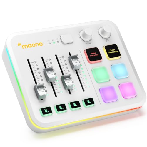 MAONO G3 Gaming Audio Mixer with Map Any Audio Sources for PC Streaming