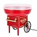 Macchina per Zucchero Filato Elettrica Vintage, Macchina per Zucchero Filato a Forma di Carrello retrò per Feste di Compleanno, Rossa (Spina Europea 220 V) immagine