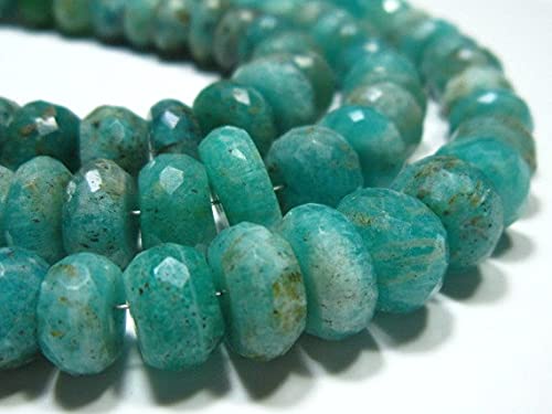 Amazonite d'Afrique AA en perles facettées de 7-9mm pour enfilage de bijoux