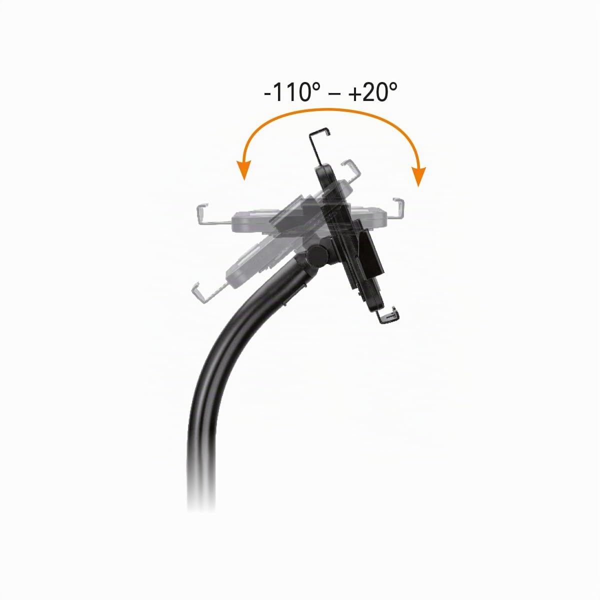 My Wall HT39L Universal Tabletständer mit Diebstahlschutz, Tablet Bodenständer, iPad Stand, Tablet Halterung, Infopoint für Messestand und Wartebereich, höhenverstellbar, belastbar bis 1kg