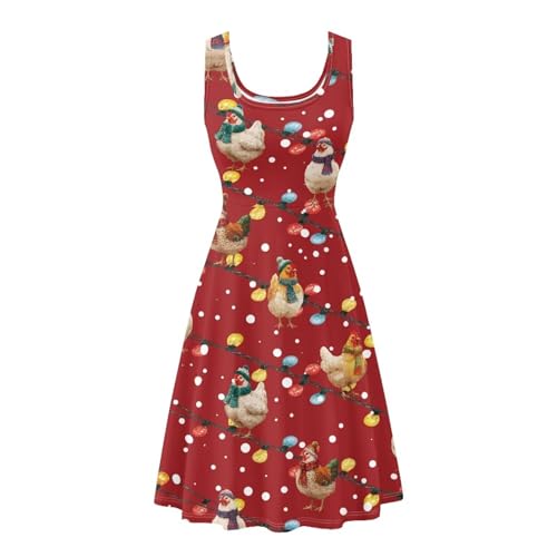 Image of Renewold Women's Sleeveless Tank Dress with Pockets, Casual Scoop Neck A-Line Sundress for Summer, Travel and Vacation