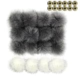 HUAPING kunstfellbommel 16 Stück Künstlicher Haarball Nachahmung Fuchs Waschbär Haarkugel Anhänger